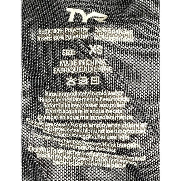 TYR Competitor Womens LOOSE Tri Singlet w/ Bra Top Black Light Blue Sz XS - $72 - Picture 5 of 6